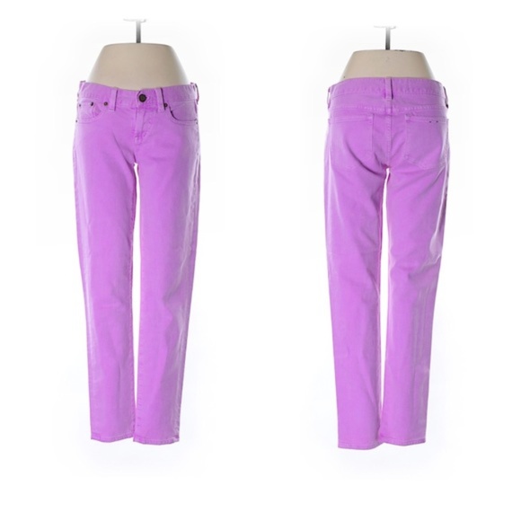 J Crew Toothpick Jean Dyed Twill, Orchid 26 - Picture 1 of 6